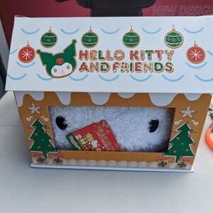 Hello Kitty Nogginz Face Plush Pillow‎ Sanrio 2024 NEW Polka Dot Bow